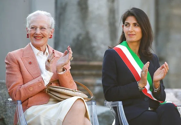 Queen Margrethe and Mayor Virginia Raggi visited Cesare Forum in Rome