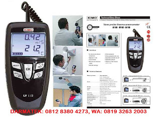 KIMO LV 101 - LV 107 - LV 110 Vane Velocity and Airflow Temperature. Darmatek