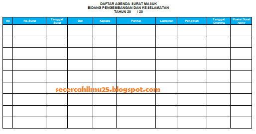 Contoh Format Buku Agenda Surat dan Buku Tamu EntriSpot Contoh Format Buku Agenda Surat dan Buku Tamu EntriSpot