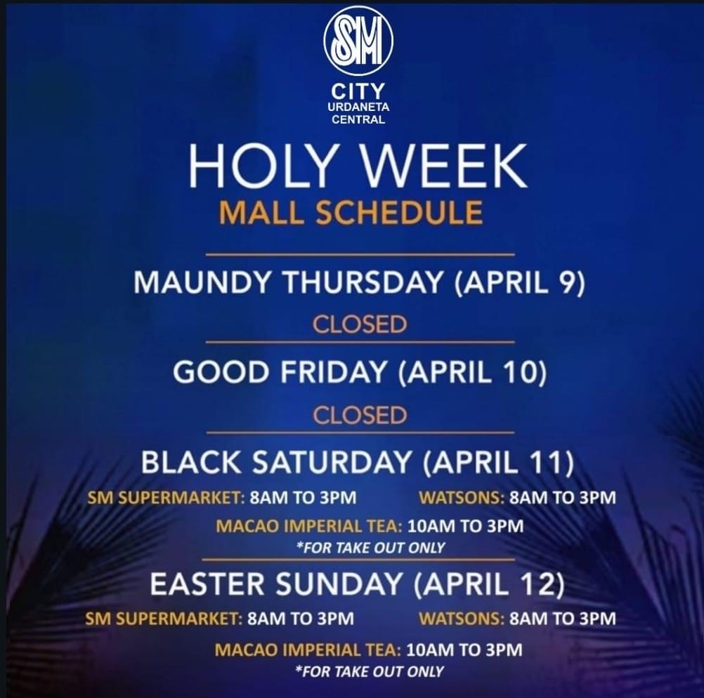 holy-week-2020-sm-city-urdaneta-central-mall-schedule-blogph