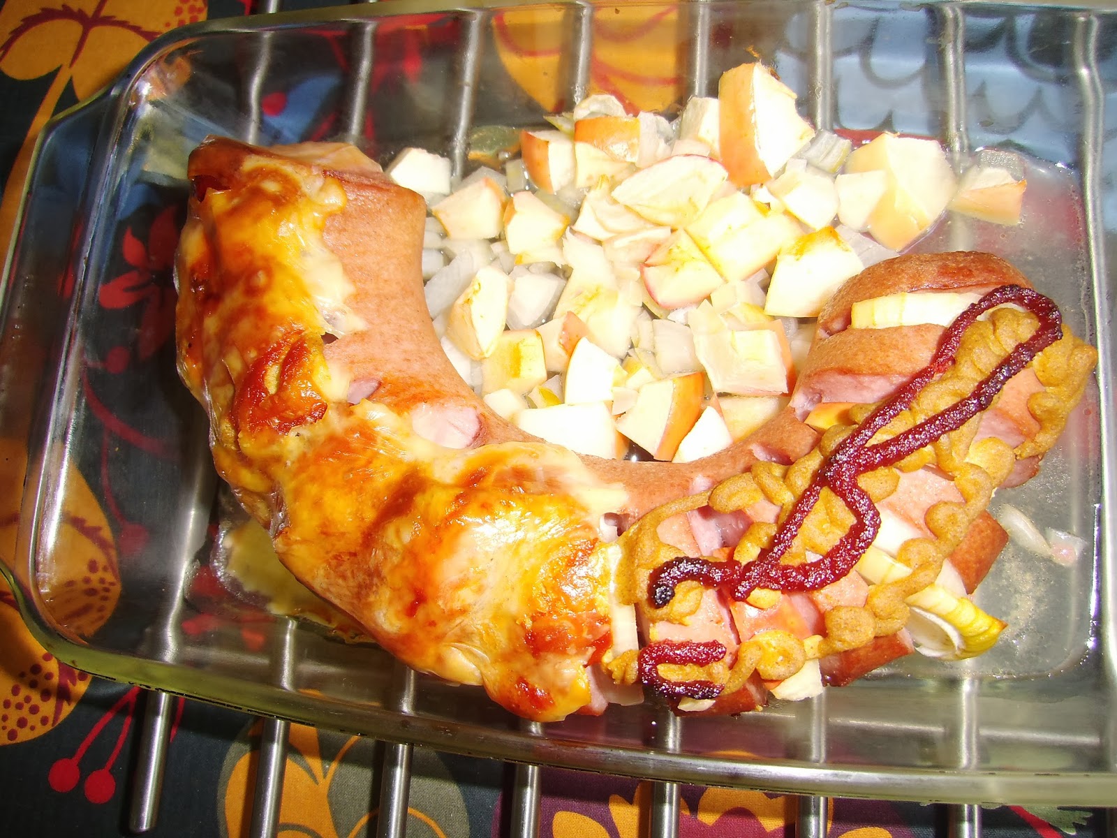 Swedish food as we create it in Sweden Falu sausage fried in the