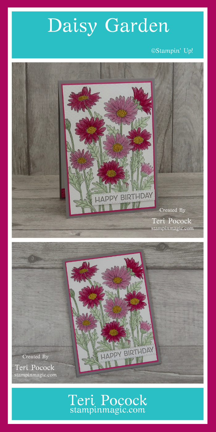 Stampin' Up! UK Demonstrator Teri Pocock Daisy Garden Birthday