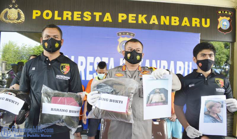 Polresta Pekanbaru Ungkap Enam Tersangka Penyiraman Air Keras Terhadap Sepasang Kekasih