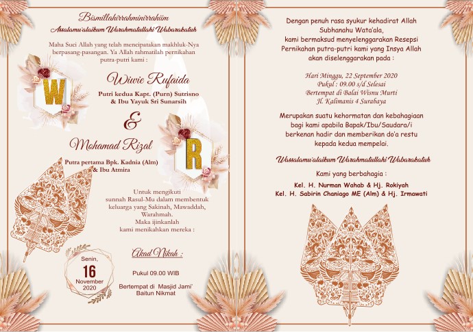 Desain Undangan Tema Jawa Modern Gratis