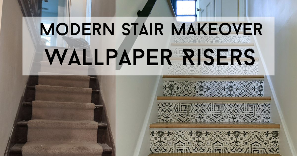 Adding Removable Wallpaper To Stair Risers Under 35   thetarnishedjewelblog