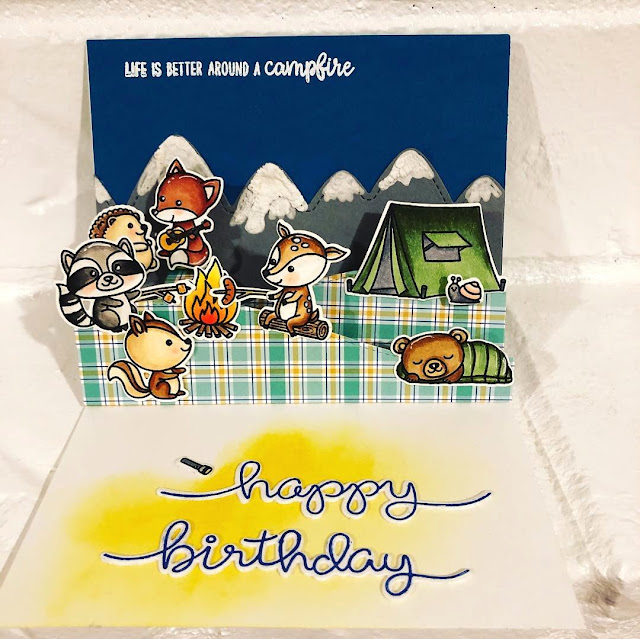 Sunny Studio Stamps: Critter Campout Customer Card by Lori