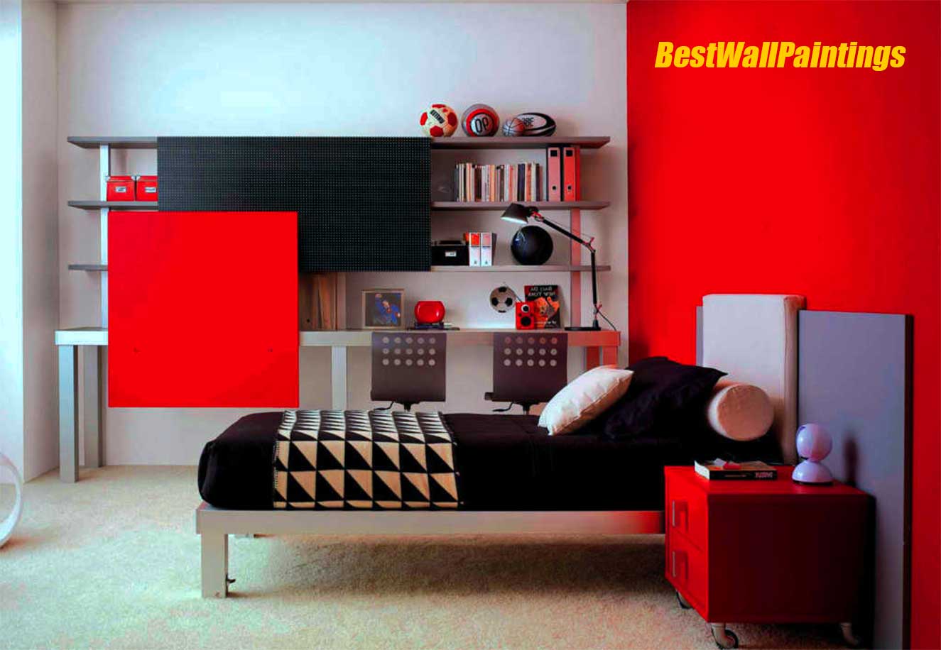 red and white bedroom ideas