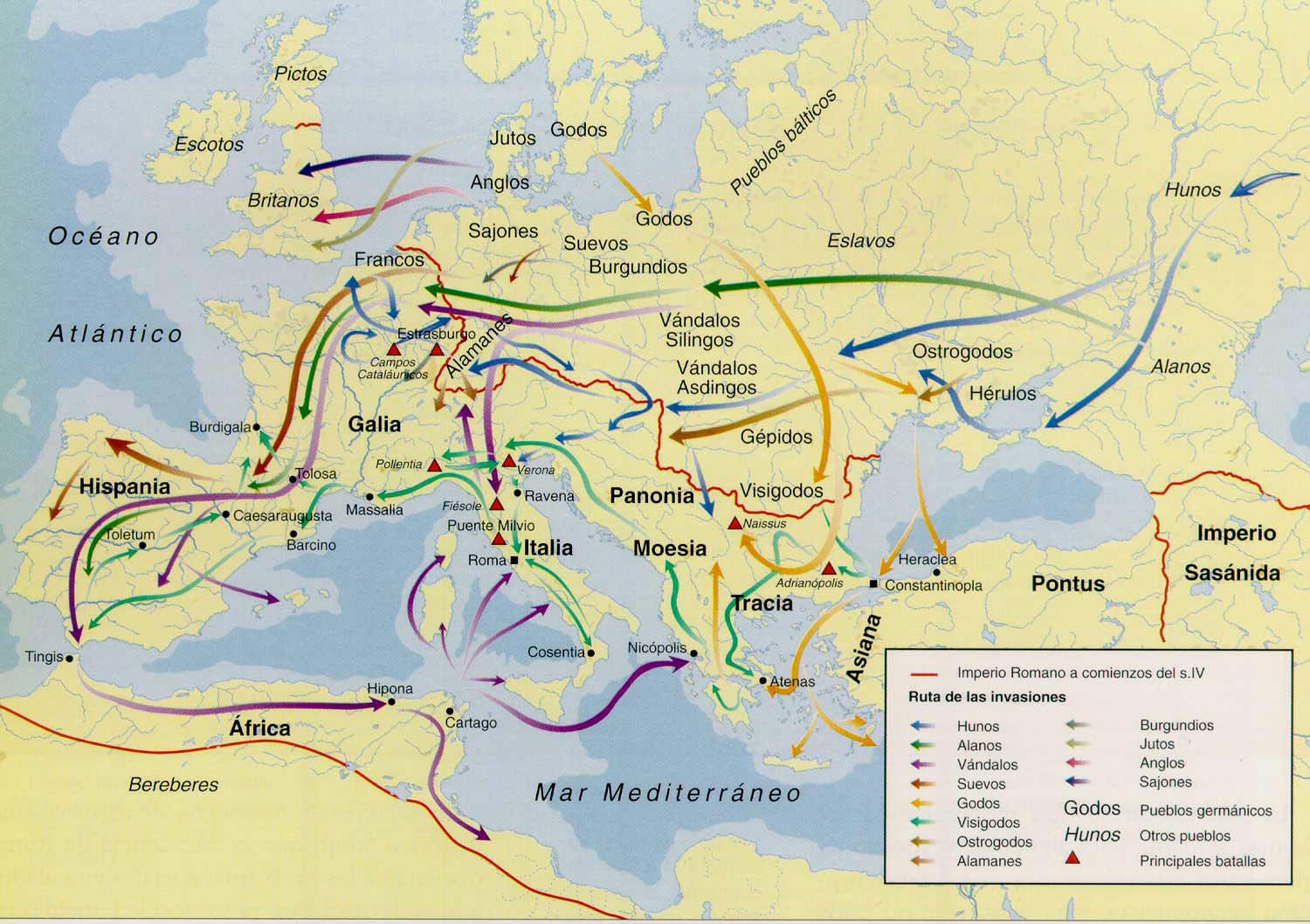 INVASION DE LOS BÁRBAROS Y DIVISION