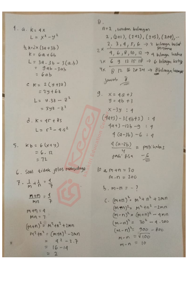 Soal Dan Jawaban Uji Kompetensi 3 Aljabar Matematika Kelas 7 M4thguru Soal Dan Jawaban Uji Kompetensi 3 Aljabar Matematika Kelas 7 M4thguru