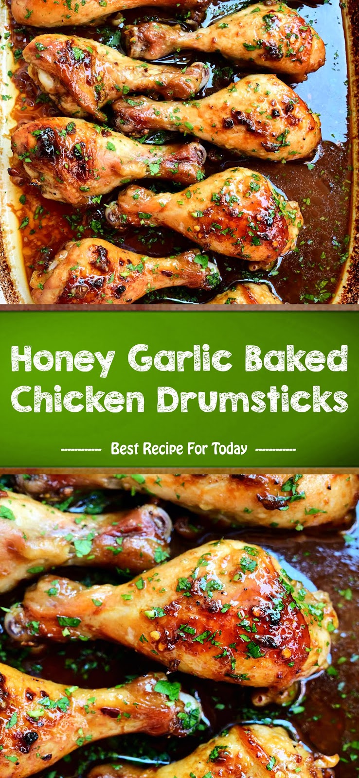 Honey Garlic Baked Chicken Drumsticks - pinsgreatrecipes