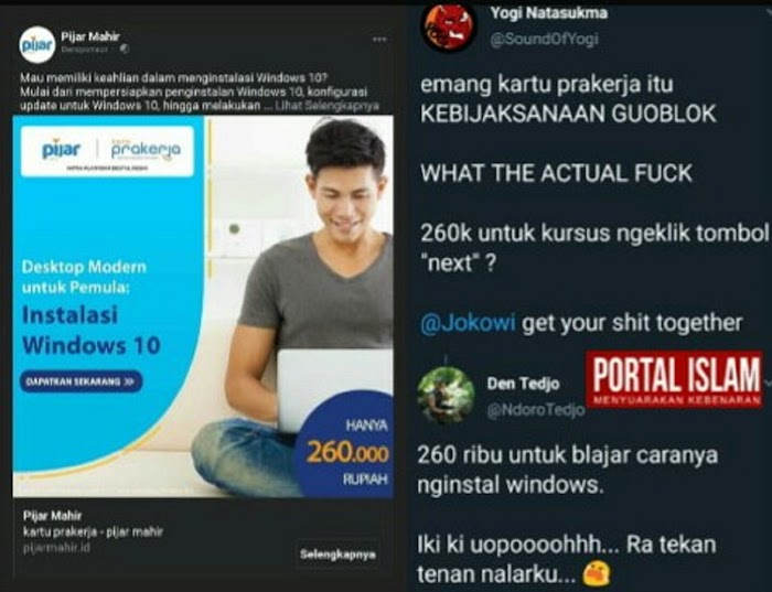 MOLAAAIKK.. Pendukung Jokowi Rame-rame Kritik Kartu Pra Kerja: Itu KEBIJAKSANAAN GU0BL0K