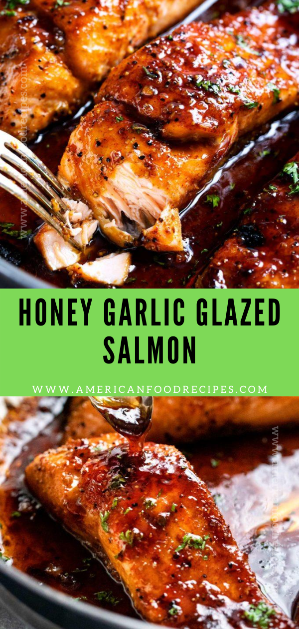 HONEY GARLIC GLAZED SALMON - Recipe By Mom