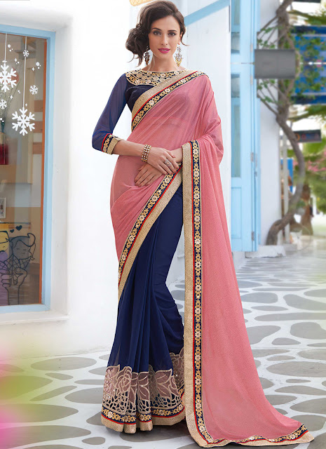 Classic Party Wear Border Work Sarees Supplier From Surat