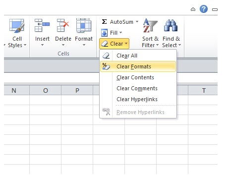 cara hapus format di ms excel