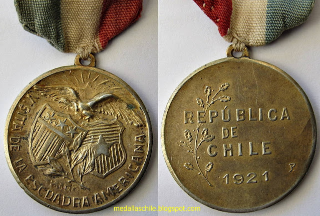 Medalla Visita Escuadra Americana 1921