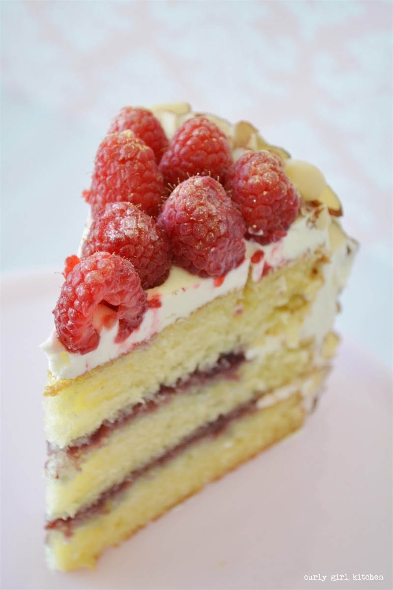 Curly Girl Kitchen Almond Raspberry Birthday Cake