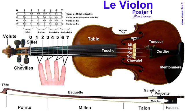 Page De Garde Violon Le violon bleu: Poster pédagogique sur le violon