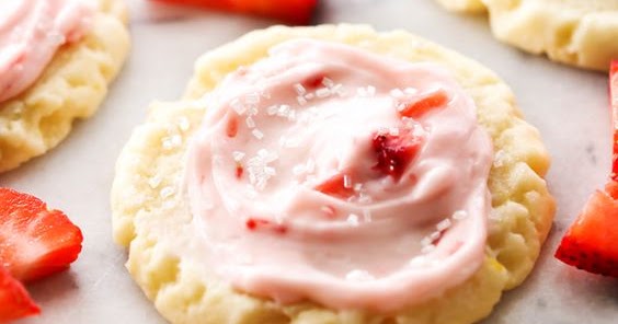 Strawberry Lemonade Sugar Cookies - Food Easy Father