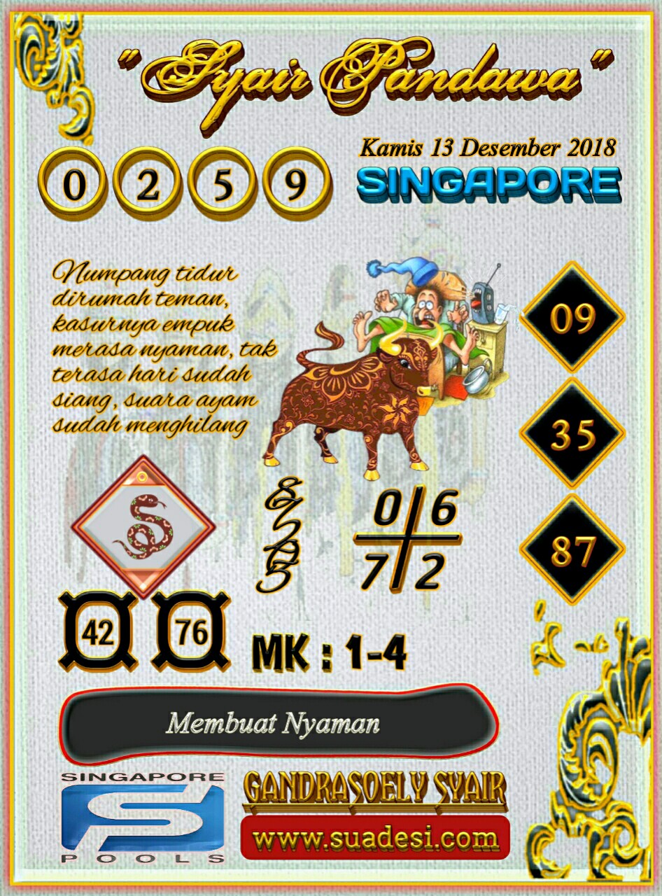 Forum Kode Syair Sgp Kamis 13 Desember 2018 - Gosyair Sedia Kode Syair Sgp  Ada Kode Syair Hk