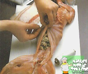Conejo relleno Asado