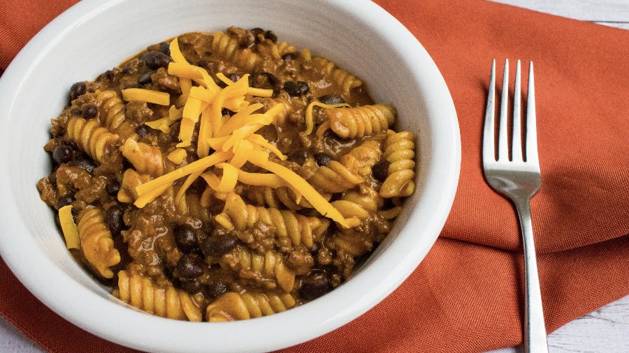 Beef Enchilada Pasta in the Instant Pot