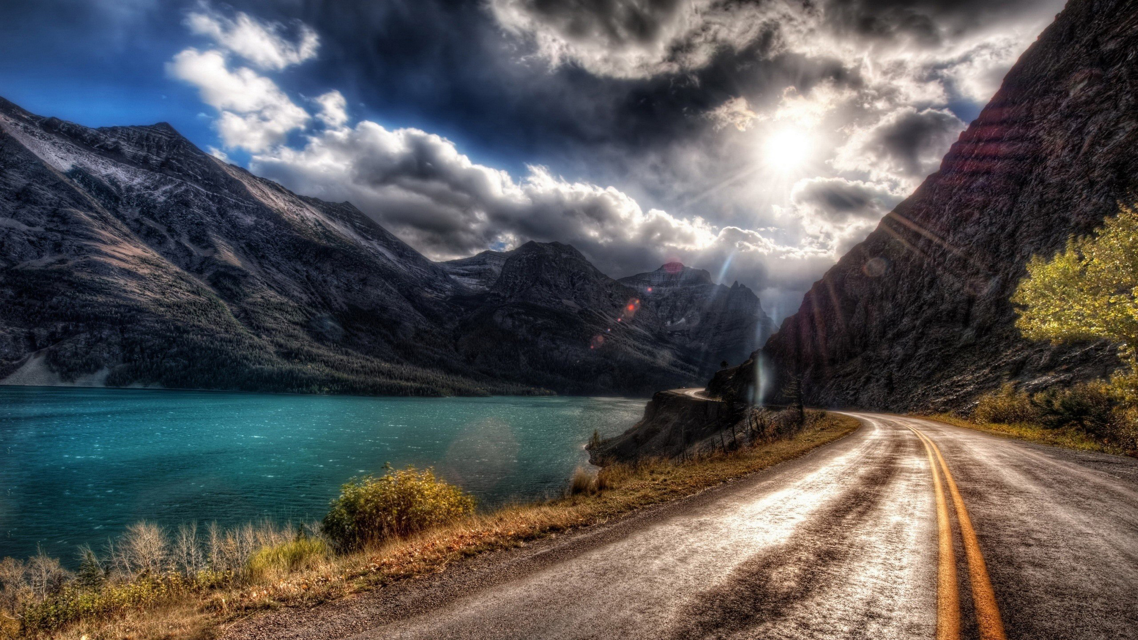 Mountains, Lake, Scenery, 4K, 3840x2160, #9 Wallpaper PC Desktop