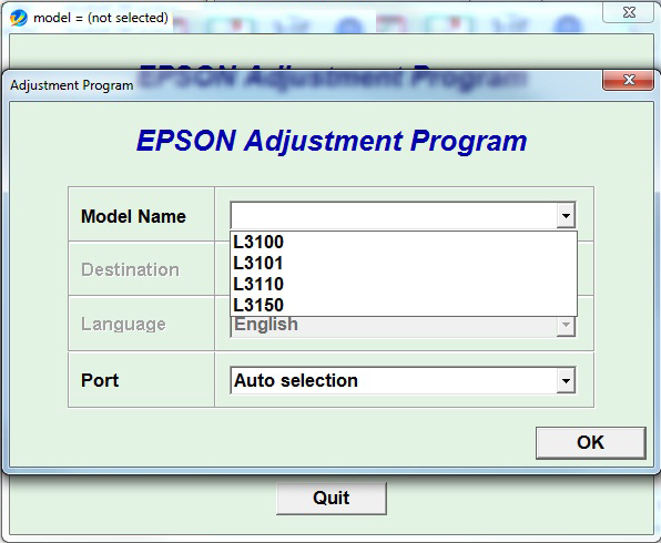 EPSON L3100,L3101,L3110,L3115,L3116,L3150 Resetter Download Red Light Blink Solution