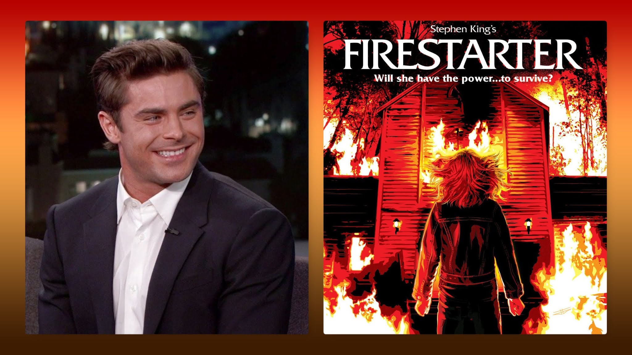 Zac Efron en el remake de Llamas de venganza (Firestarter) de Stephen