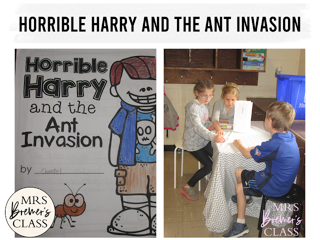 Our class LOVES Horrible Harry! Here are some fun Horrible Harry an the Ant Invasion book study companion activities to go with the book by Suzy Kline. Perfect for whole class guided reading, small groups, or individual study packs. Packed with lots of fun literacy ideas and standards based guided reading activities. Common Core aligned. Grades 1-2 #bookstudies #bookstudy #novelstudy #1stgrade #2ndgrade #literacy #guidedreading #horribleharry