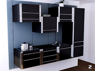 black kitchen cabinets convertible design