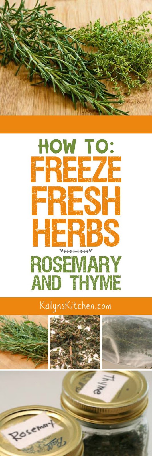 How to Freeze Fresh Herbs Rosemary and Thyme Kalyn's Kitchen
