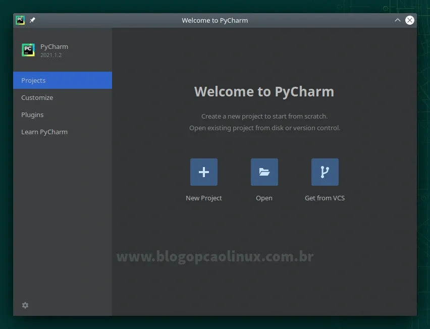 PyCharm Community executando no openSUSE Leap 15.3