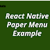 React Native Paper Menu Tutorial