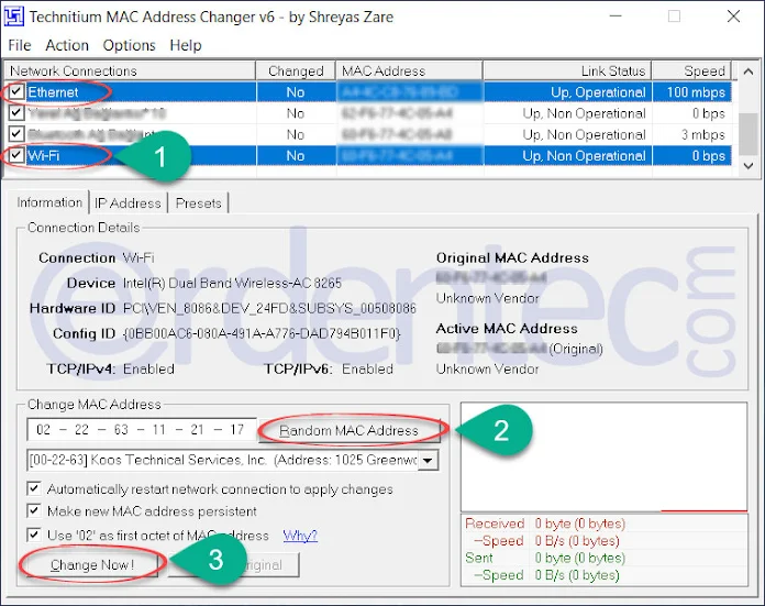 How to Change MAC Adress on Windows?
