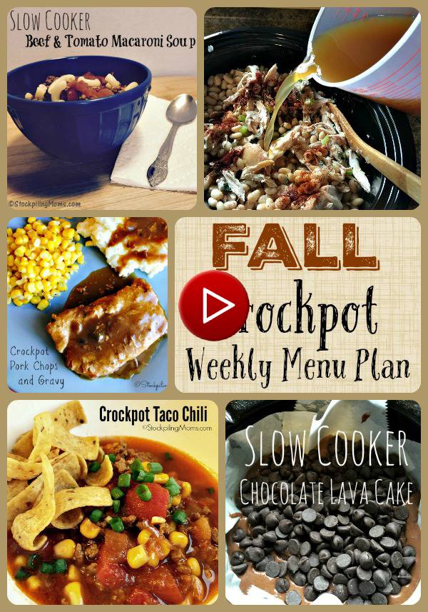 FALL WEEKLY MEAL MENUS - workouts gym