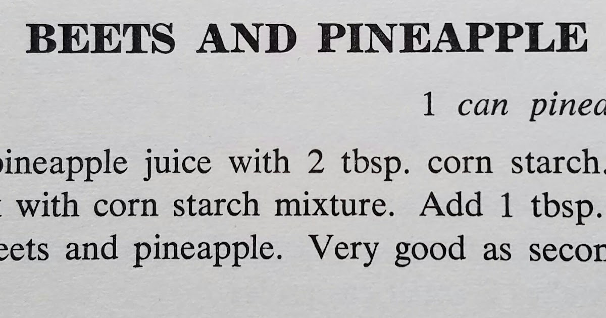 Beets and Pineapple Recipe, quick and simple side dish