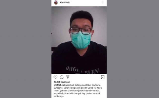 Dokter ini jadi salah satu dari lima Pasien di Jatim yang Sembuh dari Corona