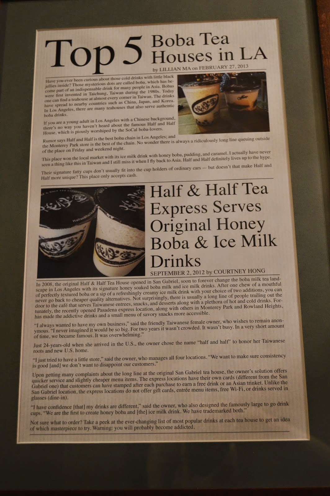 I LOVE BOBA THAT DOESN'T FIT MY CUP HOLDER HALF & HALF MONTEREY PARK