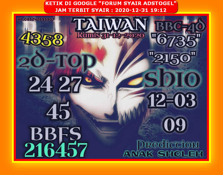 Syair hk 31 Desember 2020 KODE SYAIR SGP SYAIR HK SYAIR