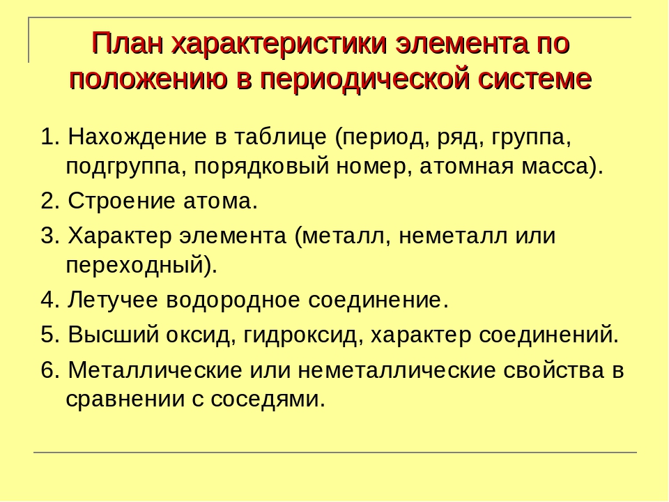 Дать характеристику химическому элементу литию по плану