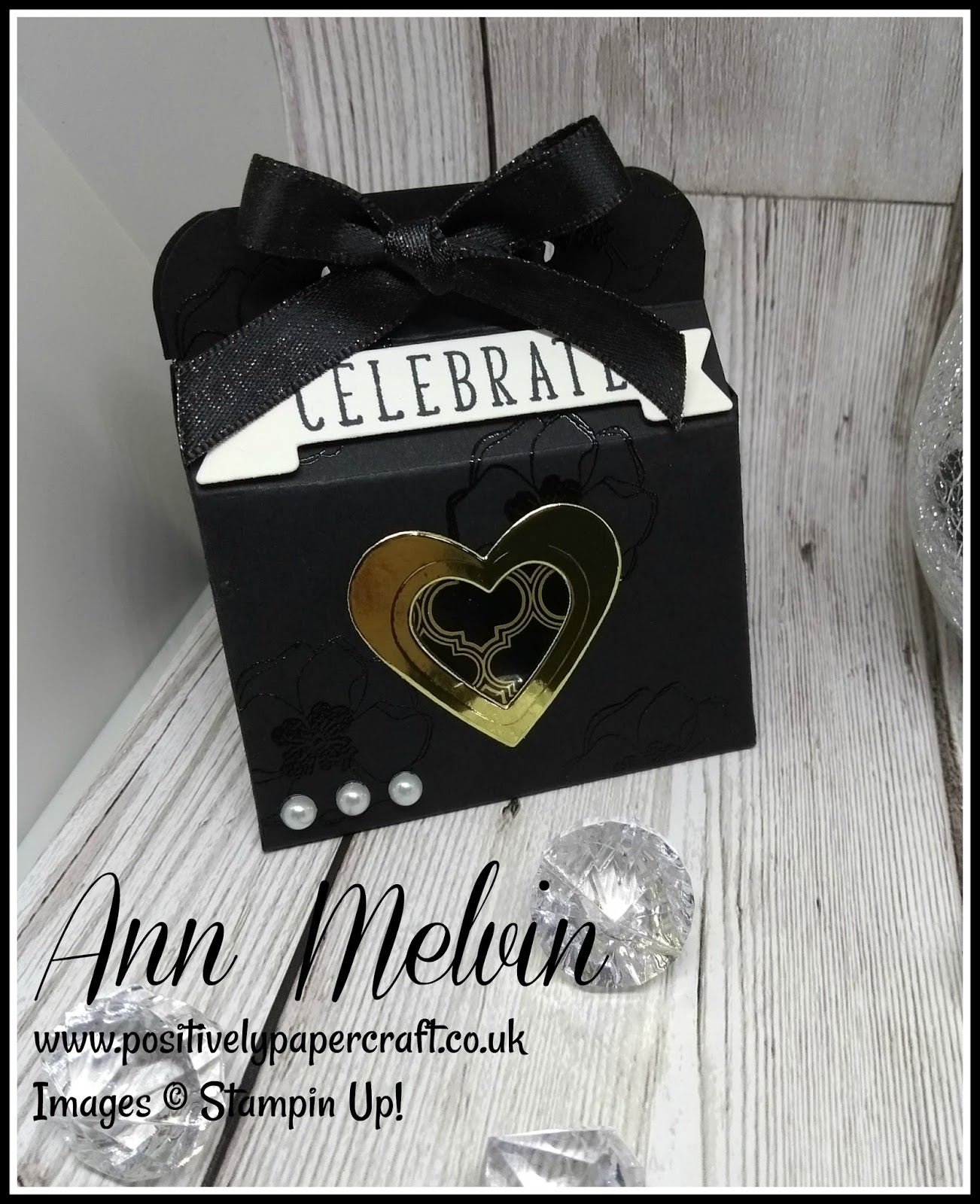 Positively papercraft Elegant Heat Embossed Gift Bag With Window