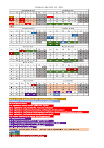 Calendario escolar 2021-22