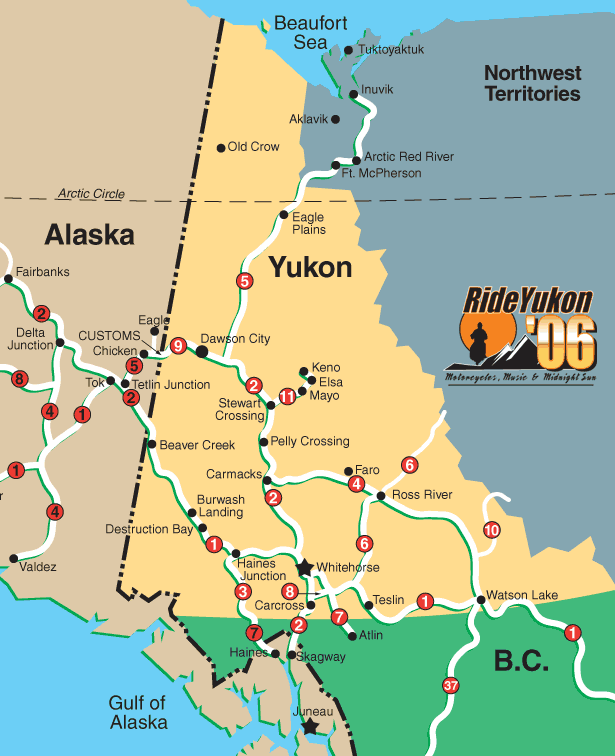 Ride Yukon Yukon Alaska Map