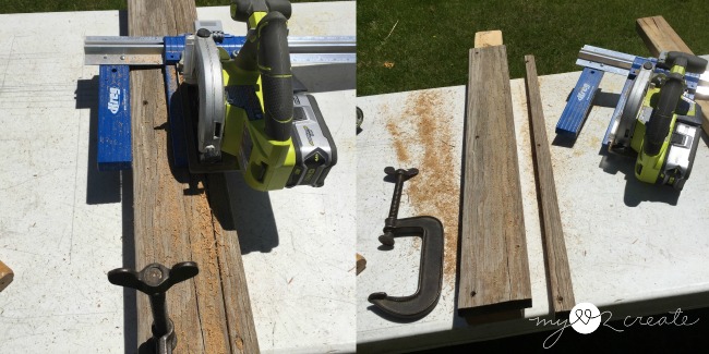 cutting deck wood in half with kreg rip cut