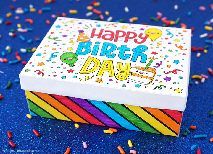 Free Printable Birthday T Box Artsy Fartsy Mama