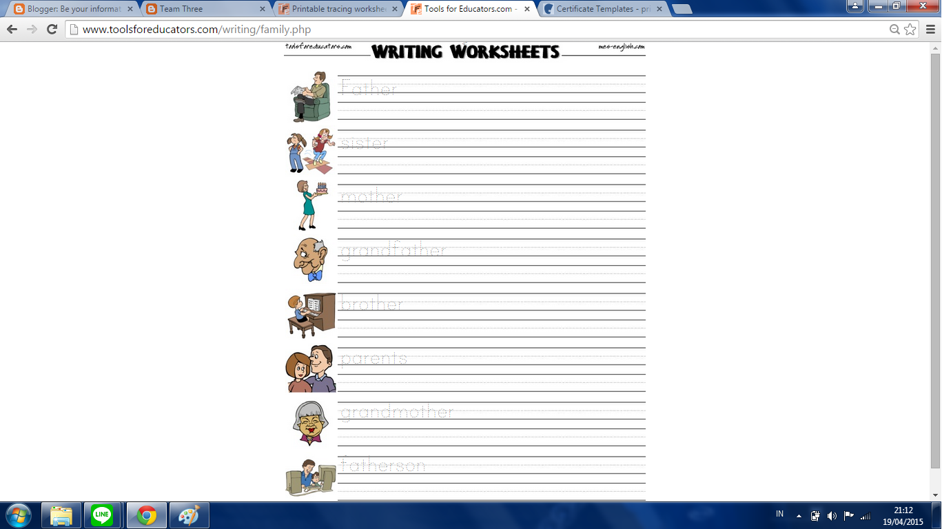 make writing worksheet