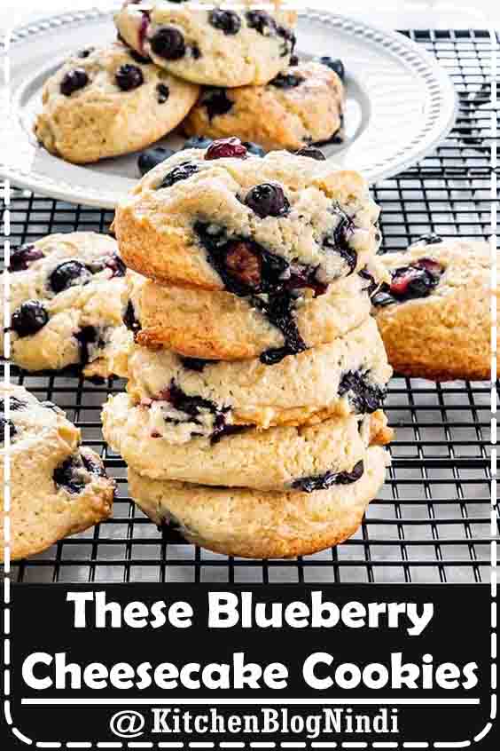 4.9★★★★★ | These Blueberry Cheesecake Cookies are soft, fluffy, almost cake-like, bursting with fresh blueberries, they're bound to become your new favorite cookies. I'm talking cheesecake and blueberries all in a cookie. What's not to love? #blueberries #cheesecake #cookies 4.9★★★★★ | These Blueberry Cheesecake Cookies are soft, fluffy, almost cake-like, bursting with fresh blueberries, they're bound to become your new favorite cookies. I'm talking cheesecake and blueberries all in a cookie. What's not to love? #blueberries #cheesecake #cookies
