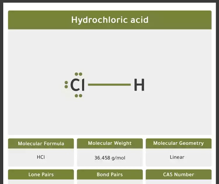 Hydrochloric acid Molecular Geometry Molecular Weight