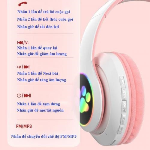 Tai nghe chụp tai hình tai mèo chính hãng thiết kế led cực đẹp Bảo hành đổi mới 6 Tháng 25 ff918669e ce42 48e3 8f49