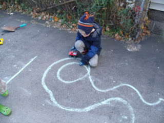 What's Fun Today?: Sidewalk Chalk Race Track